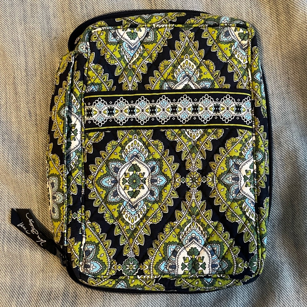 Vera Bradley Vtg Book Carrier Cambridge Case Holder Tote Organizer 2006